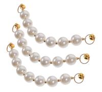 DOITOOL Pearl Phone Case Strap and Lovely Phone Case Lanyard for DIY Use, Sturdy Zinc Alloy Material Not Easy to Deform and Oxidise Features, 3Pcs Set, as Shown Dimensions 16.5X1.4X1.4Cm