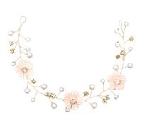 DOITOOL Pearl Vine Hair Piece Wedding Headband for Bride, Floral Faux Pearl Bridal Hair Accessory Made of Zinc Alloy, Suitable for Formal Occasions and Vacations