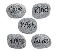 DOITOOL Pebbles for Aquarium Resin 5pcs Bright Colours Wide Application for Fish Tank Crafts