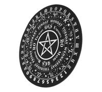 DOITOOL Pentagram Rubber Divination Mat Board with Smooth Polished Surface for Desktop Use Decorative Astrology Pendulum Mat for Home Party and Festival Table Vintage Style Divination