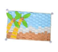 DOITOOL Pet Slow Feeding Mat Dog Cat Foraging Sniff Pad Interactive Puzzle Treats Mat Coconut Tree Pattern for Small Medium Dogs