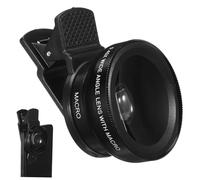 DOITOOL Phone Camera Lens Kit 2 in 1 0.45x Wide Angle and 12.5x Macro Lens Aluminium Alloy Easy Install Clip for Outdoor and Indoor Photography
