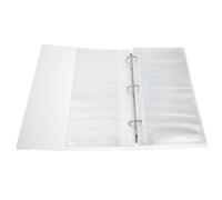 DOITOOL Photo Album for Organizing Photos and Artwork Large Capacity Plastic with Postcard Sleeves Modern Simple Chic Look Portable Portfolio Album for Art Storage and Display
