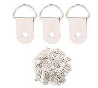 DOITOOL Picture Frame Hangers Semi-Circle 100pcs Silver Iron Photo Hanging Kit Small and Compact Design Fits Most Picture Frames for Home and Office