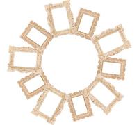 DOITOOL Picture Frames for Small Decor with Delicate Carving Edges 10pcs Mini Vintage Resin DIY Craft Accessory Not Easy to Break, Decorative Effects and Phone Case Decoration