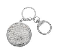 DOITOOL Pill Case Keychain Holder, Portable Plastic and Metal Medicine Storage Box, Silver, for Travel Emergencies and Camping, for Seniors
