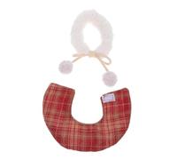 DOITOOL Plaid Doll Hooded Cape DIY for Stuffed Animals and Miniature Dolls Christmas Figure Cloak for Holiday Dress Up Adorable Plush Bear Outfit Accessory for Year and All Season Play