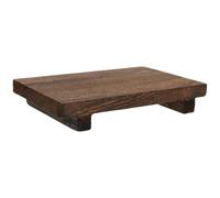 DOITOOL Planter Stand Outdoor Plant Stand - Square Wooden Flower Pot Base Riser - Retro Brown Display Holder Rack - Low Profile Stool Foot for Indoor Patio Deck Gardening Pots