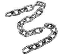 DOITOOL Plastic Chains Halloween : 1m Simulation Giant Fake Chain, Ghost Costume, Performance Stage Props, Costume Accessory, Halloween Decorations Outdoor ，silver 100 * 4 * 1.2cm