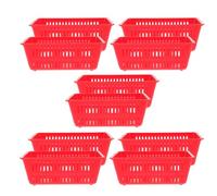 DOITOOL Plastic Coin Storage Baskets to Work 12pcs Large Capacity and Sturdy Design , Versatile Use Sturdy Red Small Bins for Game Machine Tokens for Coin Collectors and Bathrooms