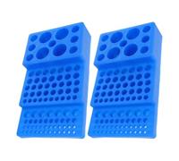 DOITOOL Plastic Test Tube Holder Rack Versatile and Stable 2pcs with Multi-slots and Trapezoidal Design for Laboratory Use Compatible with 4-28mm Diameter Centrifuge and Test Tubes