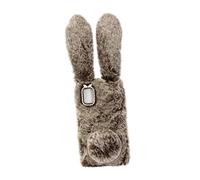 DOITOOL Plush Bunny Shape Phone Cover for G Stylus Soft Tpu Base with Rabbit Protective Cellphone Case Resistant to Scratches Dirt and Water Stylish Brown Smartphone Shell for All Season