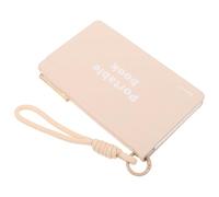 DOITOOL Pocket Notebook Journals: Portable Small Notepad Notebooks - Hardcover Note pads with Silent Pen and Pen Holder Clip for Note Taking Diary Travel Office - Beige