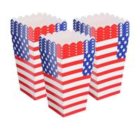 DOITOOL Popcorn Boxes Lightweight Paper for Independence Day Celebrations 36 Pcs with Patriotic American Flag Theme Party Favour Containers, Easy to Store for Family Gatherings and Movie
