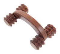 DOITOOL Portable 4 Wheels Massage Roller Lightweight Neck Massager Wood Back Massage Tool for Simple Exercises and Physical Exercise