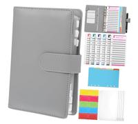 DOITOOL Portable Faux Leather Budget Binder Planner for Men Mini Cash Budget Organizer with Sturdy Construction Lightweight Money Saving Book for Daily Finance Planning and Easy Use