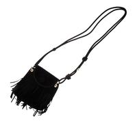 DOITOOL Portable Fringe Purse Vintage Tassel Crossbody Bag Pu Leather Decorative Shoulder Bag for Women Adjustable Strap for Many Occasions on The Street