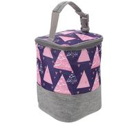 DOITOOL Portable Insulated Bottle Tote Bag Handle Design, Oxford Cloth Material, Delicate Pattern, Leak-Proof Cooler Bag for Travel and Outdoor Use by New Parents