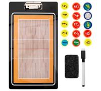 DOITOOL Portable Magnetic Volleyball Coaching Board with Double-Sided PVC Surface for Training and Teaching Guidance, Full-Court Formation and Positioning, for Discuss and Communicate