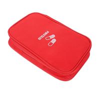 DOITOOL Portable Medicine Storage Bag for Easy Access Fully Opened Design Washable Oxford Cloth First Aid Pouch with Zipper Closure for Travelling and Outdoor Activities