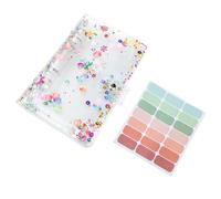 DOITOOL Portable Money Binder PVC Multi-Pocket Budget Organizer with Zipper Pouch Card Slots Label Tags for Cash Saving and Receipt Storage Household Financial Planner for Home and School