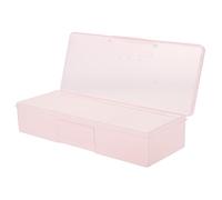 DOITOOL Portable Nail Stuff Organizer Box for Nail Tools Plastic Long Box Shape with Multifunctional Storage for Salon Use and Home Use Stylish and Cute Makeup Storage Tray
