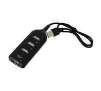 DOITOOL Portable Plug and Play Lightweight 4 Ports USB 2.0 Hub Abs Material USB Expansion Transfer for Data Sharing Compatible Tv and Mouse