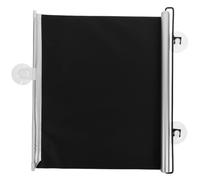 DOITOOL Portable Retractable Window Roller Sun Shade with Suction Cups, Temporary Blackout and Heat Blocking Blind for Home and Car, Made of Irons and Titanium Silver Cloth, Modern Stylish