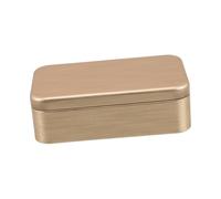 DOITOOL Portable Square Tinplate Box for Tea and Jewelry Storage Metal Tin Container with Tinplate Construction Elegant Simple Design for Home and Travel Organization