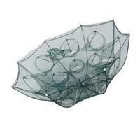 DOITOOL Portable Umbrella-shaped Decorative Fishing Net with 16 Holes Style Nylon Mesh Foldable Design for Lobster and Crab Fishing in Lake and River Easy to Use