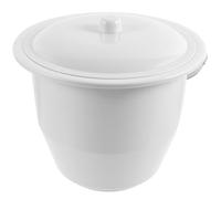 DOITOOL Portable Unisex Chamber Pot Plastic Urine Bucket with Lid, Wear-Resistant and Easy to Clean Compact Round Bedpan for Travel and Hospital Use