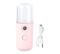DOITOOL Portable USB Facial Steamer Cold Mist Sprayer, Pink Lightweight Hydrating Face Humidifier for Skin Care and Beauty, Rechargeable Moisturizing Beauty Tool for Women