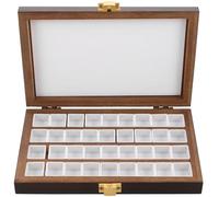 DOITOOL Portable Watercolor Paint Palette Box with 36 Half Pans, Wooden and Ps Material, Versatile Paint Compatibility and Portable Design, for Art Classes and Plein Air Painting