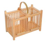 DOITOOL Portable Wooden Cricket Cage with Handle Lightweight Nesting Habitat for Small Pets and Insects Multipurpose Outdoor Carrier for Hamsters Grasshoppers and Crickets Clean Decorative