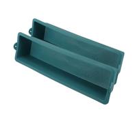 DOITOOL Poultry Feeder Small Rectangular Livestock Food Feeder 2pcs Sturdy Plastic Chicken Trough for Farm Use Suitable for Chickens Ducks Geese Sheep