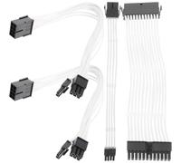 DOITOOL Power Module Cable Kit Extension White Long for Atx Power Supply Cables Mod Supply