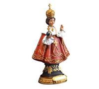 DOITOOL Prague Resin Figurine Jesus Statue Catholic Religious Tabletop Decoration Home Divine Sculpture for Living Room and Baptism