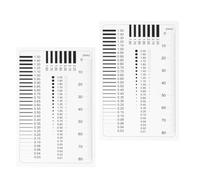 DOITOOL precision measurement ruler Plastic transparent flaw detection gauge 2pcs multifunctional design for line width defects and scratch defect measurement with clear visibility