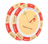 DOITOOL Pregnancy Wheel Fetal Development Chart Set 2pcs Printed Paper Trackers Pregnancy Schedule Countdown Posters for Expecting Mothers Prenatal Planning