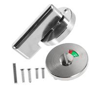 DOITOOL Privacy Indicator Door Lock Silver Finish for Bathrooms and Toilets Zinc Alloy Material with Strong Toughness and Partition Capabilities Suitable for Bathroom and Toilet Door