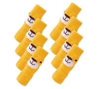 DOITOOL Puppy Leg Socks Skin-friendly Cotton and Polyester Material 2 Sets Anti-slip Yellow Protects from Cold and Ice for Small Dogs for Outdoor Walks and Joint Protection