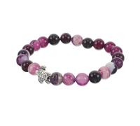 DOITOOL Purple Sea Turtle Beaded Bracelet for Women, Stretchable Comfort Fit Elastic Natural Stone Bracelet with Metal Components, Elegant and Versatile Jewelry for Daily Wear