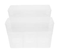 DOITOOL Quail Feeders Reusable Pigeon Feeder Plastic Birds Food Dispenser Box for PET Cage Feeding - 25X16.5X10.5Cm Automatic Gravity-Fed Bird Bowls for Parrot and Cockatiels