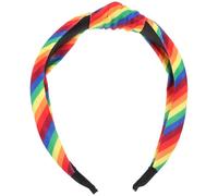 DOITOOL Rainbow Headband for Women, Colourful Knot Fabric Headband with Soft and Comfortable Fit, Secure Hold and Trendy Style, for Pride Events and Everyday Wear