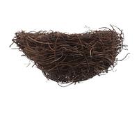 DOITOOL Rattan Bird Nest Ornament for Small Birds with Natural Realistic Look, Multipurpose Garden Decoration and Easter Supplies, Encourages Foot and Beak Exercise, Coffee Colour