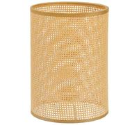 DOITOOL Rattan Drum Lamp Shade Replacement, E27 Chandelier Lampshade, Woven Barrel Lampshade Clip- On Natural Rustic Cylinder Light Cover for Farmhouse Chandeliers Table Lamp Shade