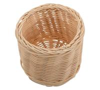 DOITOOL Rattan Small Storage Basket for Desk - Hand-woven Desktop Organizer for Pens, Makeup Brushes, Keys, and Sundries Storage