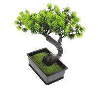 DOITOOL Realistic Artificial Pine Bonsai Tree Compact Desk Plant Decor for Indoor Office Living Reusable Plastic Potted Faux Bonsai Symbolizing Wealth and Positive Energy