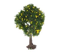 DOITOOL Realistic Miniature Model Tree with Green Foliage and Yellow Fruit for Train Scenery Architectural Models and DIY Crafts Single