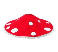 DOITOOL Red Mushroom Hat: Christmas Red White Spotted Toad Costume For Adult Cosplay Headwear Party Toadstool Hat Accessory Role Play